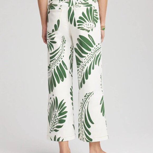 NWT CHICO'S pia palms pull on wide leg crop pants (3/US16) - Picture 6 of 8